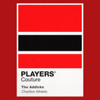Charlton Athletic Classic Football Shirt Colours Frame Men's T-Shirt – red close-up detail shot of the Charlton Athletic