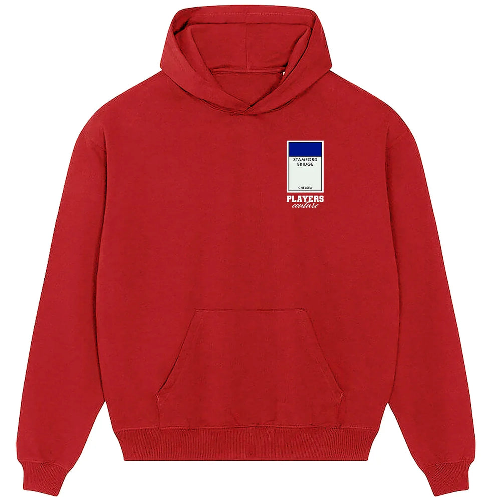Chelsea Monopoly Card Players Couture Men's Hoodie - Red / S | Chelsea, Football, Hoodies, Men's, Monopoly Card Collection, Volume 2