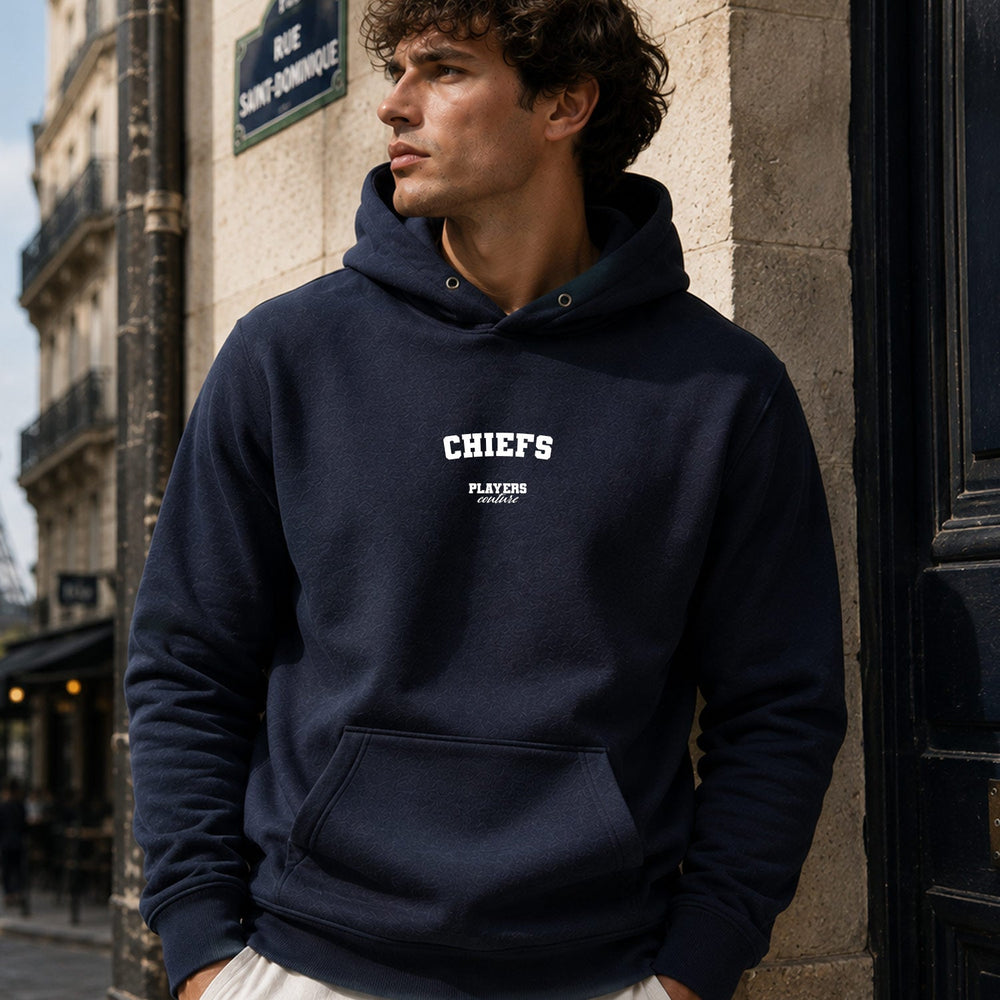 chiefs name-print hoodie - navy