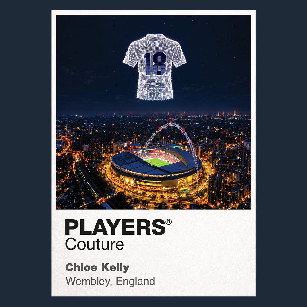 Chloe Kelly England Icons in Lights Frame artwork in navy