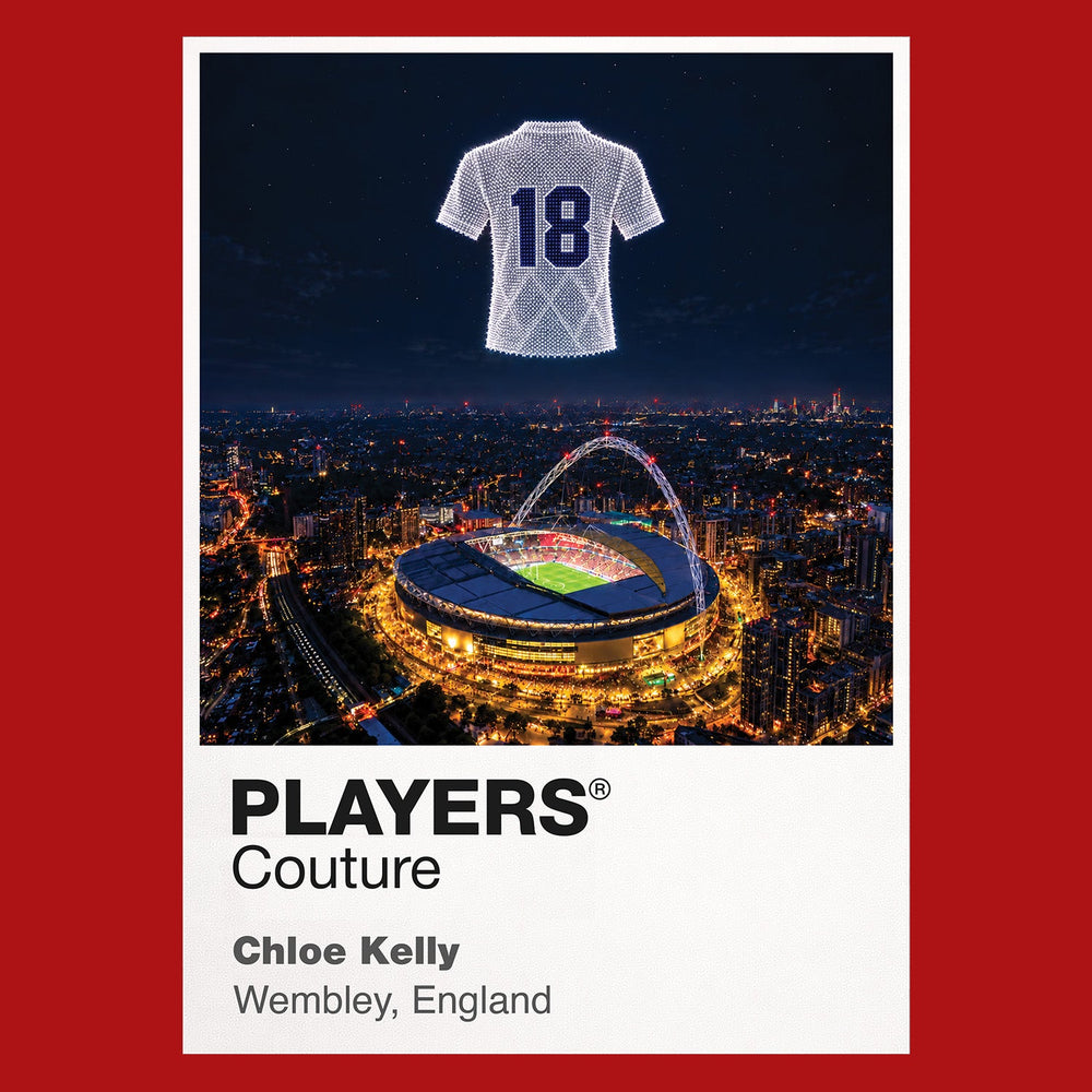 Chloe Kelly England Icons in Lights Frame artwork in red