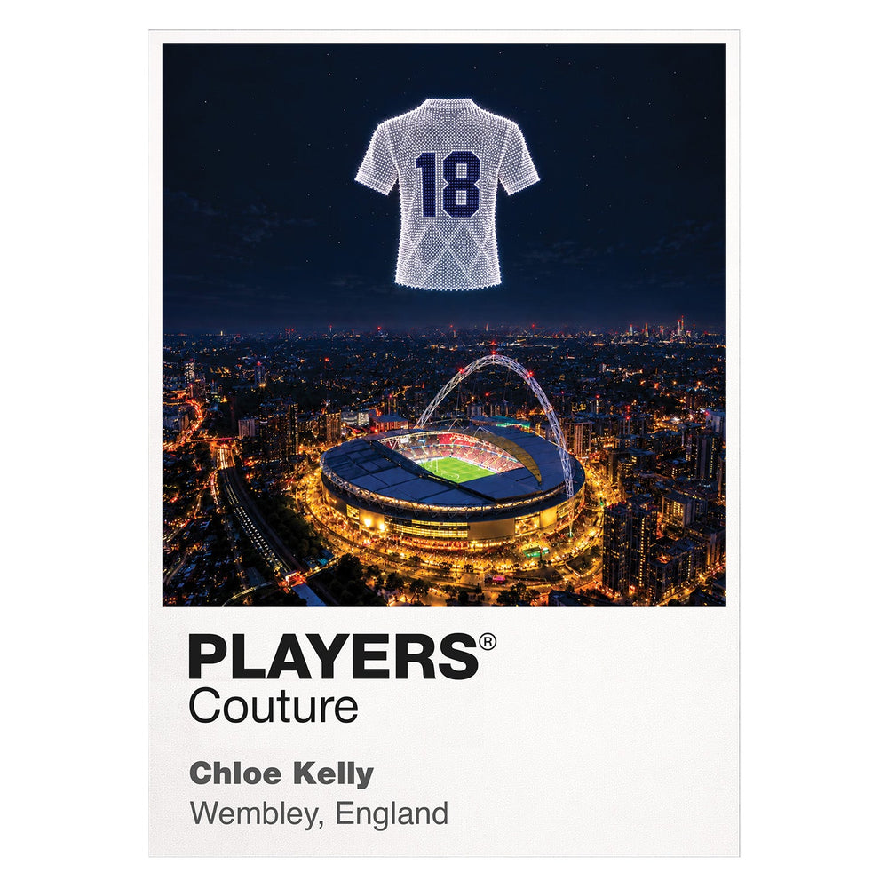 Chloe Kelly England Icons in Lights Frame artwork in white