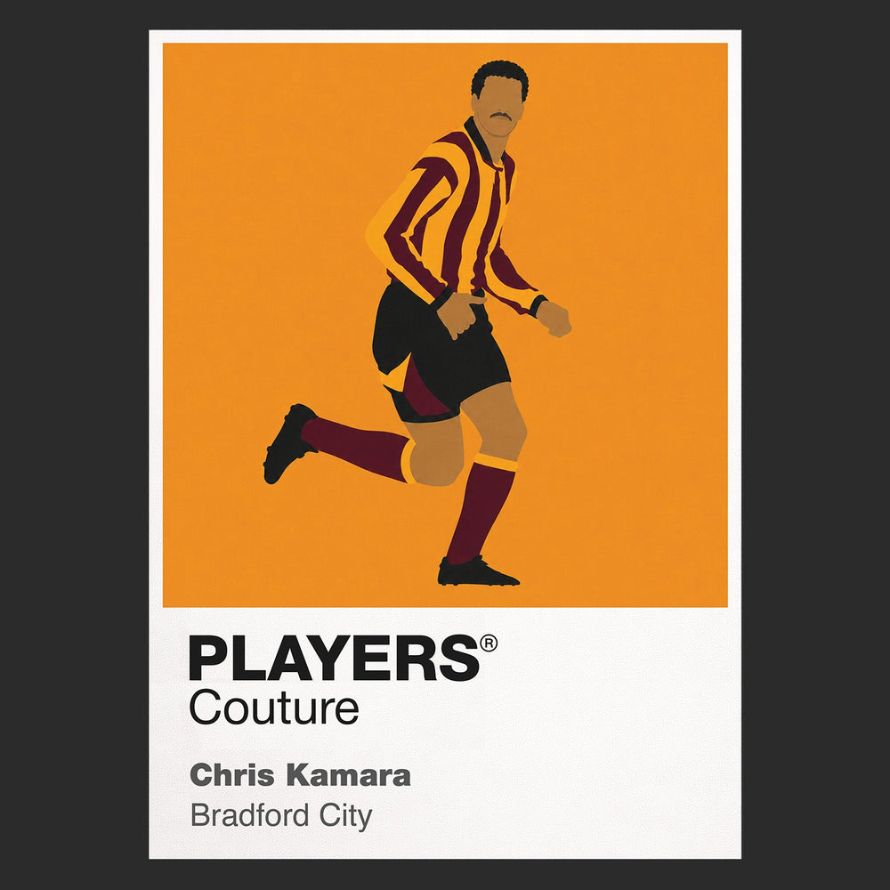 Chris Kamara Bradford City black Icon Frame artwork detail