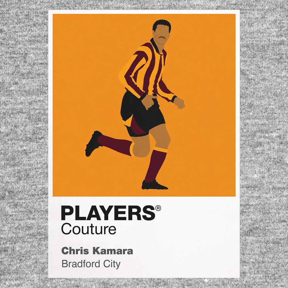 Chris Kamara Bradford City grey Icon Frame artwork detail