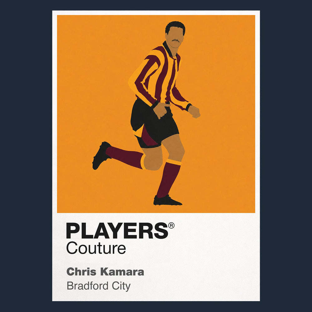 Chris Kamara Bradford City navy Icon Frame artwork detail