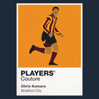 Chris Kamara Bradford City navy Icon Frame artwork detail