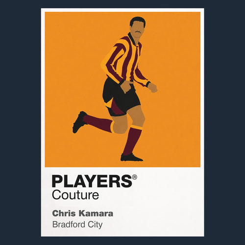 Chris Kamara Bradford City navy Icon Frame artwork detail