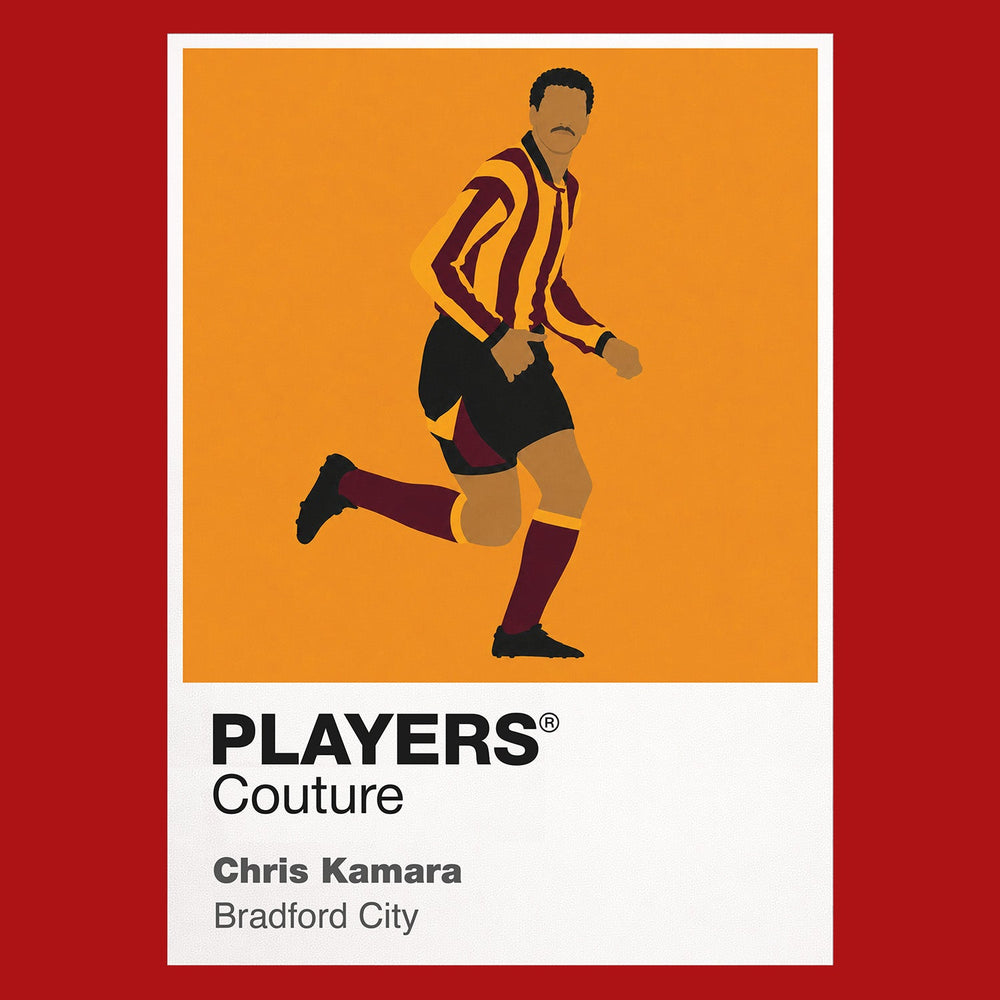 Chris Kamara Bradford City red Icon Frame artwork detail