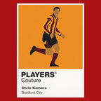 Chris Kamara Bradford City red Icon Frame artwork detail