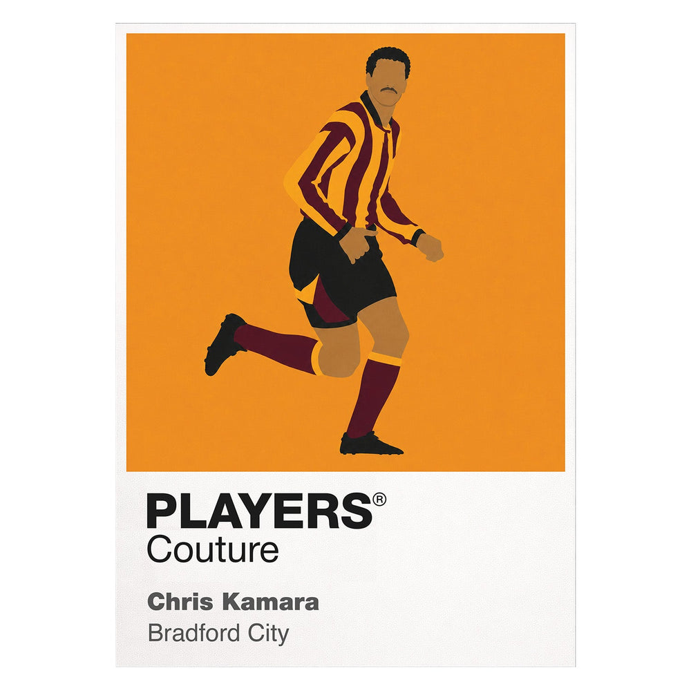 Chris Kamara Bradford City white Icon Frame artwork detail
