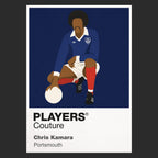 Chris Kamara Portsmouth black Icon Frame artwork detail