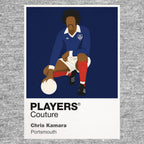 Chris Kamara Portsmouth grey Icon Frame artwork detail
