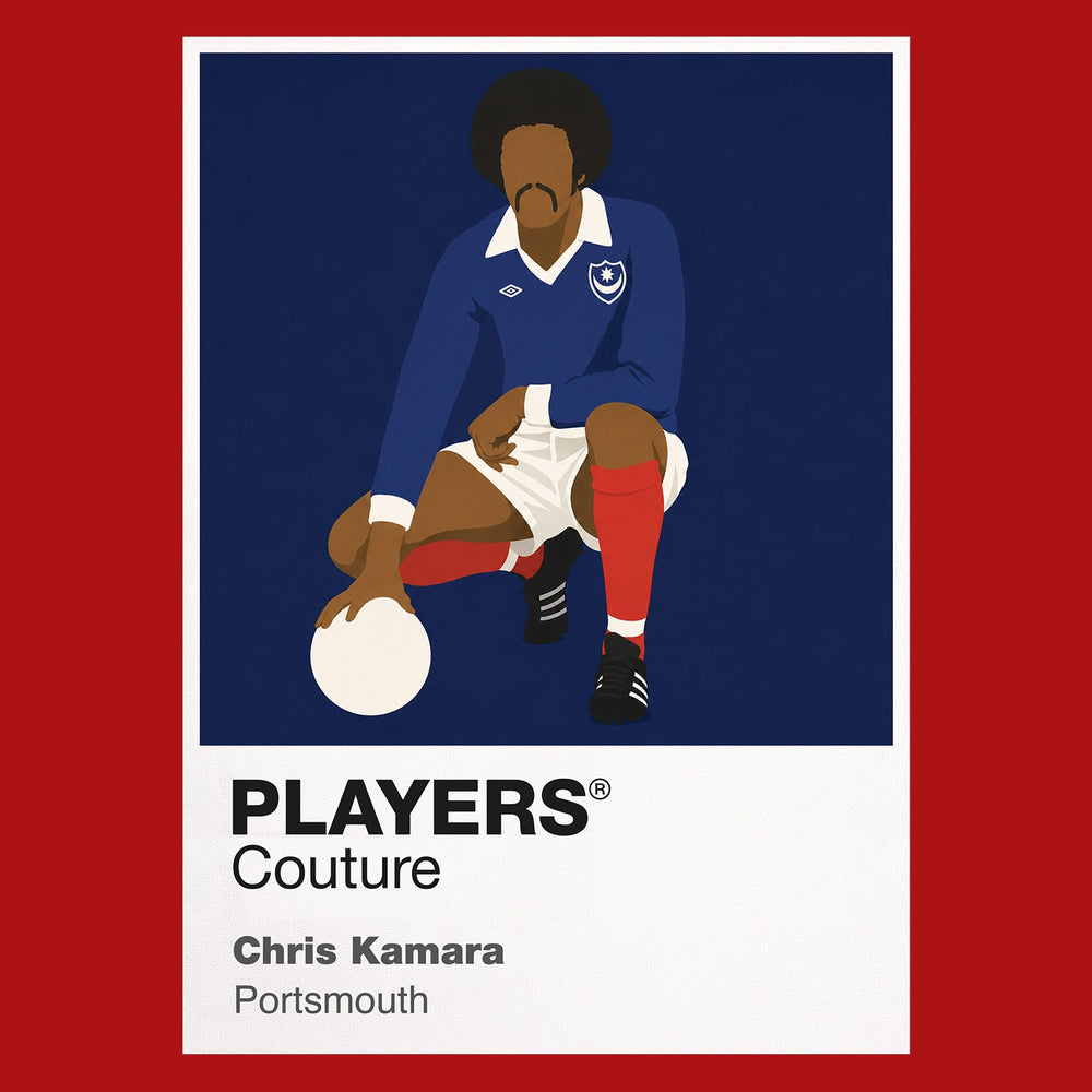 Chris Kamara Portsmouth red Icon Frame artwork detail