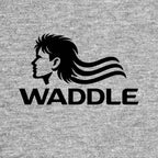 Chris Waddle Logo Men's Hoodie – grey close-up detail shot of the Chris Waddle Players Couture logo design
