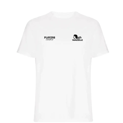 Chris Waddle t-shirt – white men's t-shirt featuring the Chris Waddle Players Couture logo