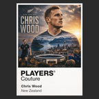 Chris Wood New Zealand Atlas Frame artwork by Players Couture