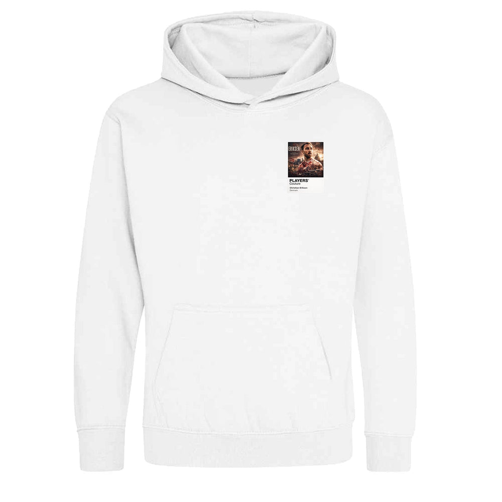 Christian Eriksen Denmark Atlas Frame White kids hoodie by Players Couture