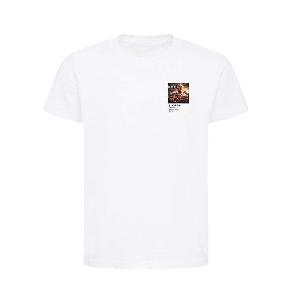 Christian Eriksen Denmark Atlas Frame White kids t-shirt by Players Couture