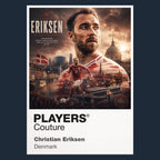 Christian Eriksen Denmark Atlas Frame artwork by Players Couture