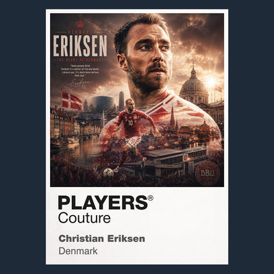 Christian Eriksen Denmark Atlas Frame artwork by Players Couture