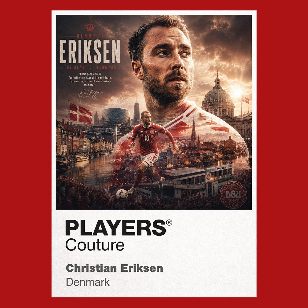 Christian Eriksen Denmark Atlas Frame artwork by Players Couture