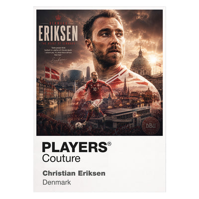Christian Eriksen Denmark Atlas Frame artwork by Players Couture