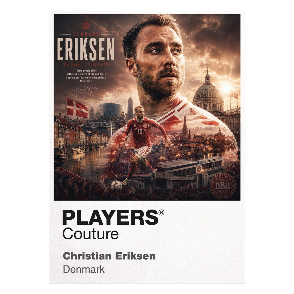 Christian Eriksen Denmark Atlas Frame artwork by Players Couture