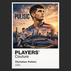 Christian Pulisic USA Atlas Frame artwork by Players Couture