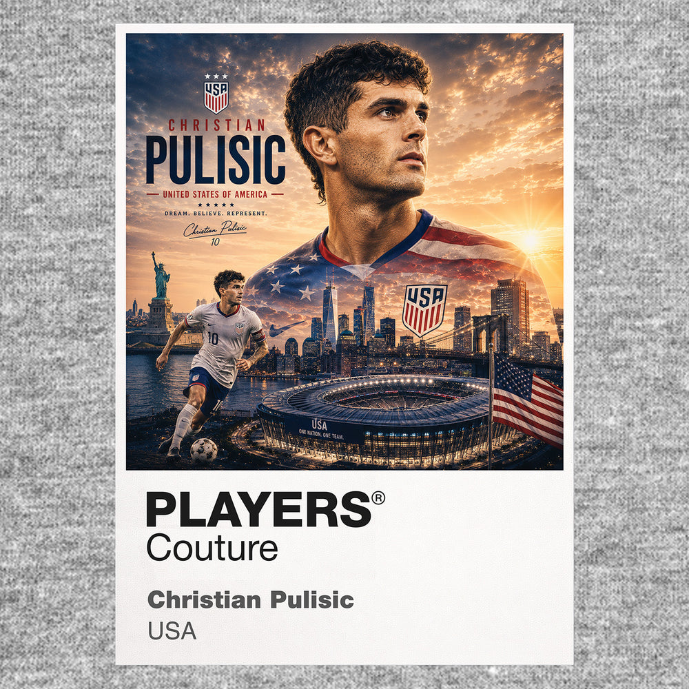 Christian Pulisic USA Atlas Frame artwork by Players Couture