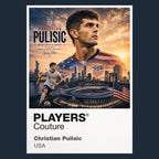 Christian Pulisic USA Atlas Frame artwork by Players Couture