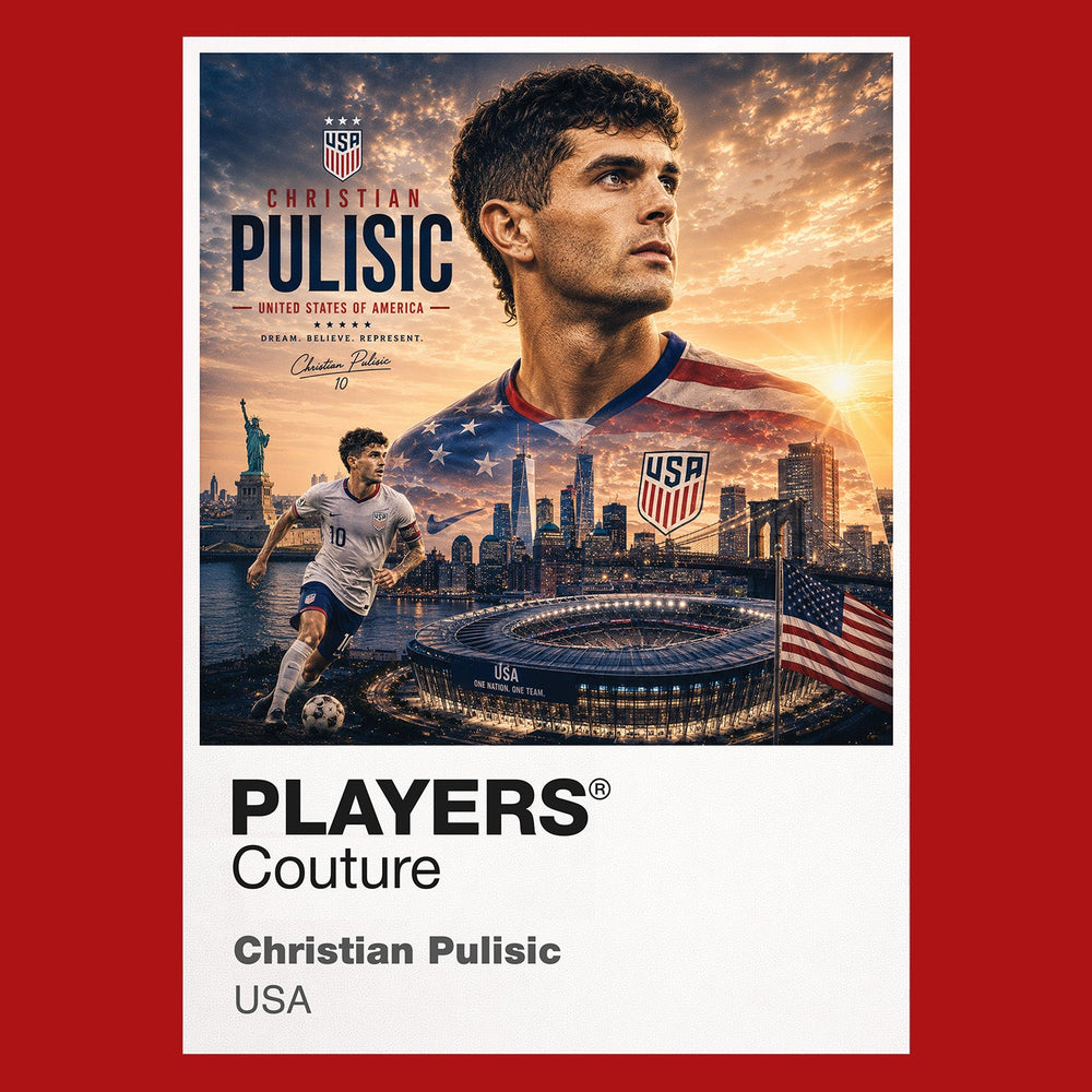 Christian Pulisic USA Atlas Frame artwork by Players Couture