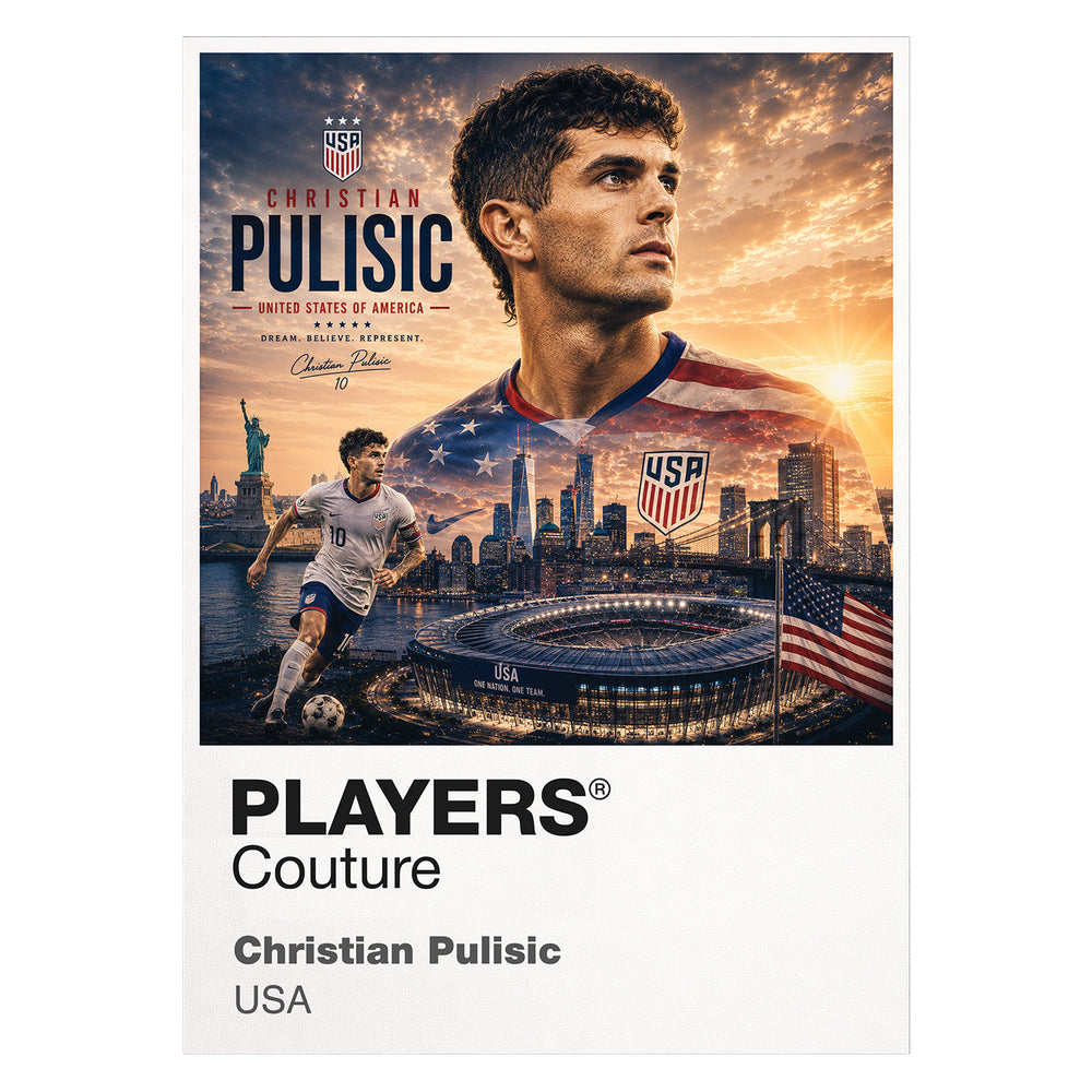 Christian Pulisic USA Atlas Frame artwork by Players Couture