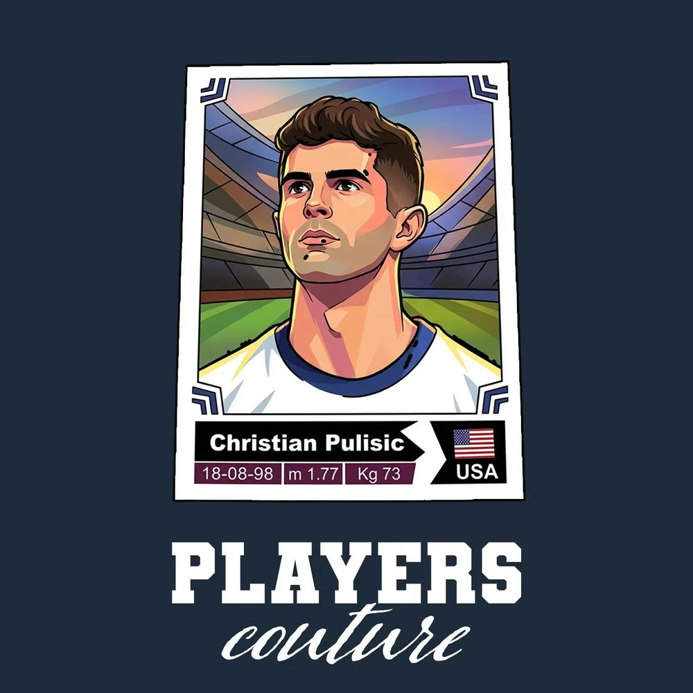 Christian Pulisic World Cup Sticker Men's Hoodie – christian pulisic navy Players Couture design