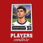Christian Pulisic World Cup Sticker Kids T-Shirt – christian pulisic red Players Couture design