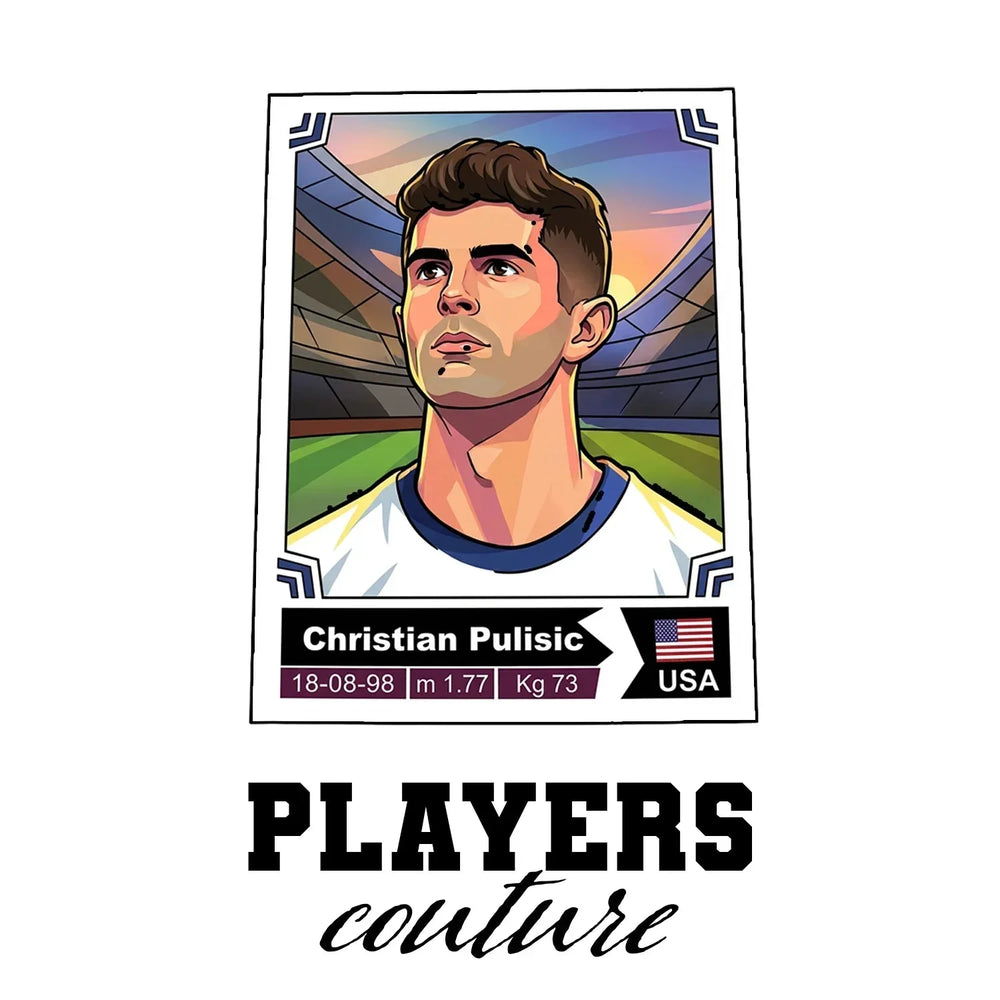 Christian Pulisic World Cup Sticker Kids T-Shirt – christian pulisic white Players Couture design