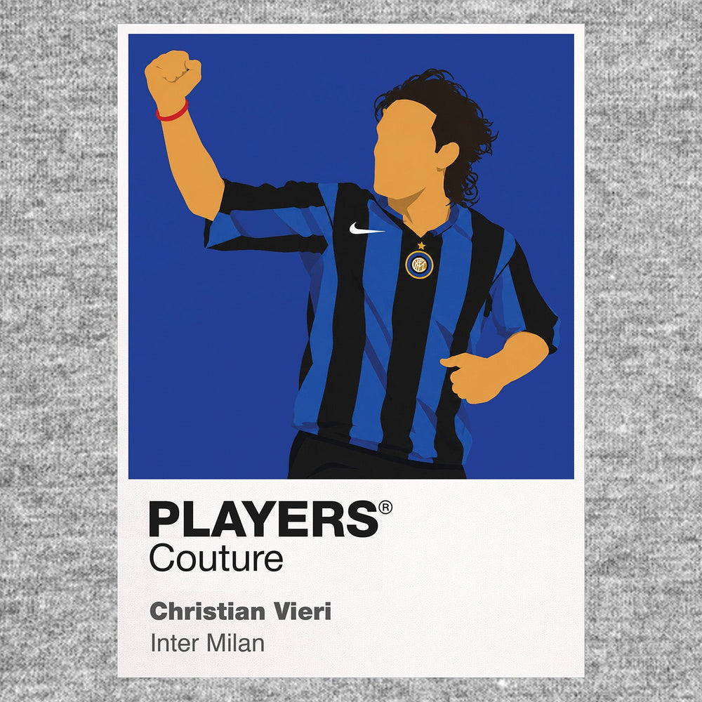 Christian Vieri Inter Milan Icon Frame — Gray