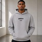 chucky name-print hoodie - grey