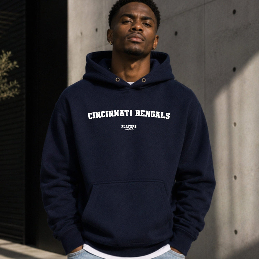 cincinnati-bengals name-print hoodie - navy