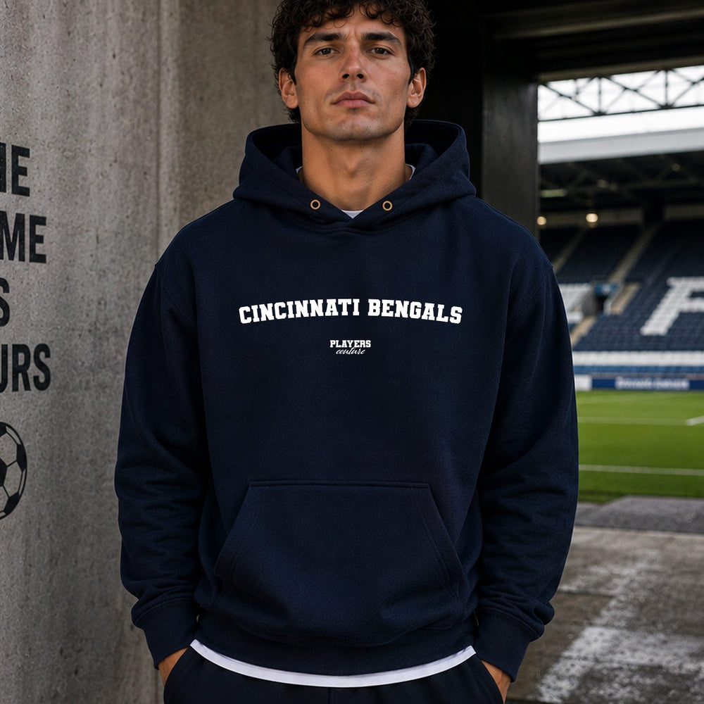cincinnati-bengals name-print hoodie - navy