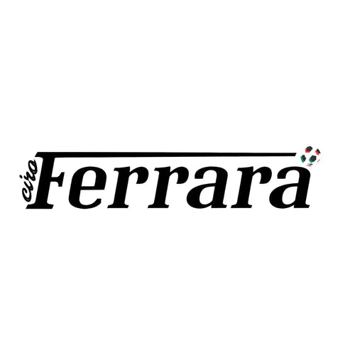 Ciro Ferrara Logo Men's Hoodie – white close-up detail shot of the Ciro Ferrara Players Couture logo design