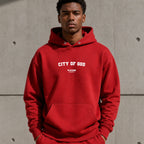 city-of-god name-print hoodie - red