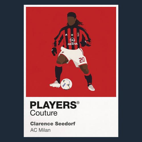 Clarence Seedorf AC Milan  Icon Frame Men's Hoodie — Navy Artwork