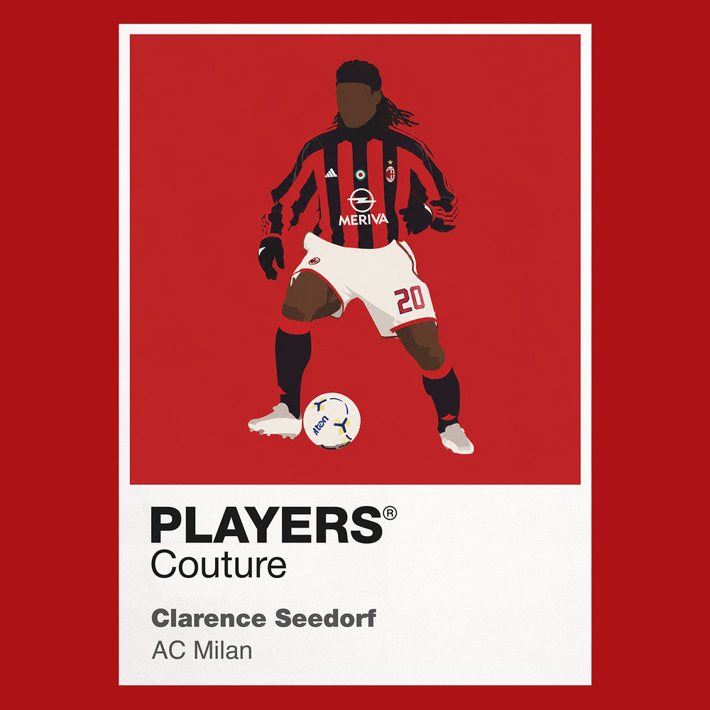 Clarence Seedorf AC Milan Icon Frame — Red