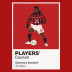 Clarence Seedorf AC Milan Icon Frame — Red