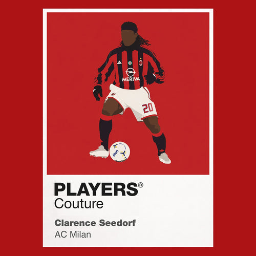 Clarence Seedorf AC Milan  Icon Frame Men's Hoodie — Red Artwork