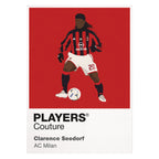 Clarence Seedorf AC Milan Icon Frame — White