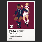 Clarence Seedorf Ajax away Icon Frame artwork in black