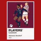 Clarence Seedorf Ajax away Icon Frame artwork in red