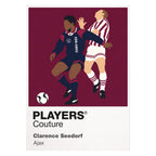 Clarence Seedorf Ajax away Icon Frame artwork on white