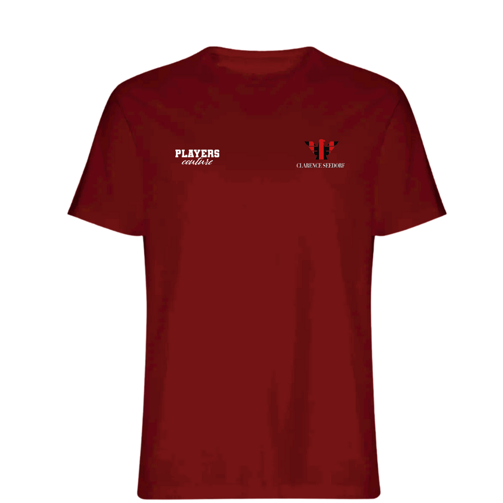 Clarence Seedorf Milan Logo Players Couture Mens T-Shirt Red